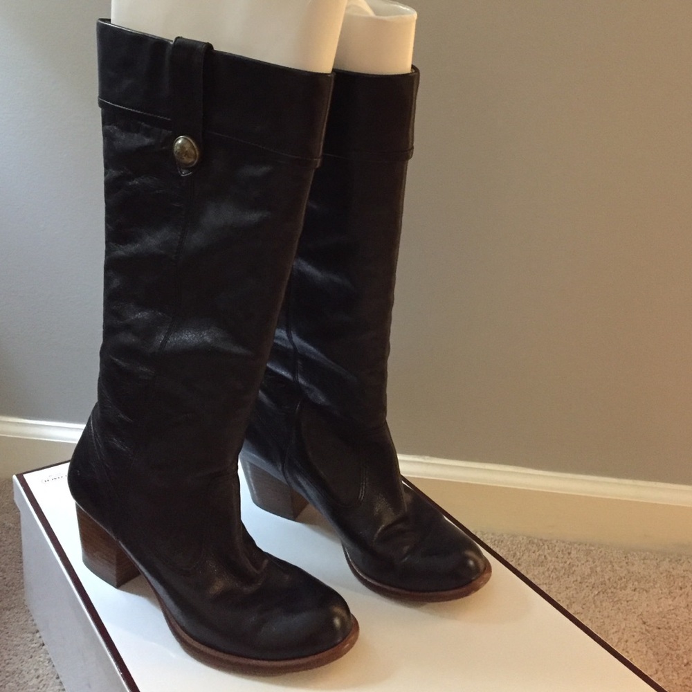 Coach Fayth black leather boot